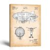 Blimp Patent Canvas Print by Crossroads Home Decor