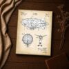 Pony blimp canvas print close-up - antique airship wall art detail