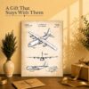 Military transport plane canvas art - gift for veterans and aviation collectors