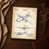 C-130 patent blueprint - close-up of the transport plane drawing