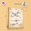 C-130 patent canvas print - gallery wrapped canvas edge detail