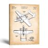 P-61 Black Widow patent canvas print - WWII night fighter design sheet by Crossroads Home Decor
