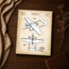 C2373C-4-11x14-1 P-61 Black Widow patent drawing canvas print - WWII aviation wall art
