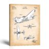 WW2 fighter plane patent canvas print - 1943 airplane design by Crossroads Home Decor