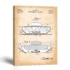 Self digging tank patent canvas print - 1955 military blueprint by Crossroads Home Decor