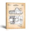 WW2 tank patent canvas print - 1945 military vehicle blueprint by Crossroads Home Decor
