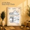 WW2 tank patent print - canvas gift for military history collectors