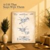 Rotorcraft patent print gift - canvas print for a den or office
