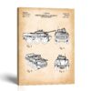 Armored vehicle patent canvas print - 1977 military blueprint by Crossroads Home Decor
