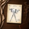 High-speed grid camera patent canvas, close-up of the stand linework