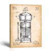 Coffee urn patent canvas print by Crossroads Home Decor