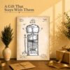 Coffee urn patent print gift - canvas print for a kitchen or coffee bar