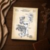 C2384C-4-11x14-1 Vintage machinist wall art - milling machine gear-train closeup