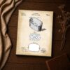Vintage laundry basket patent art - splint weave detail closeup