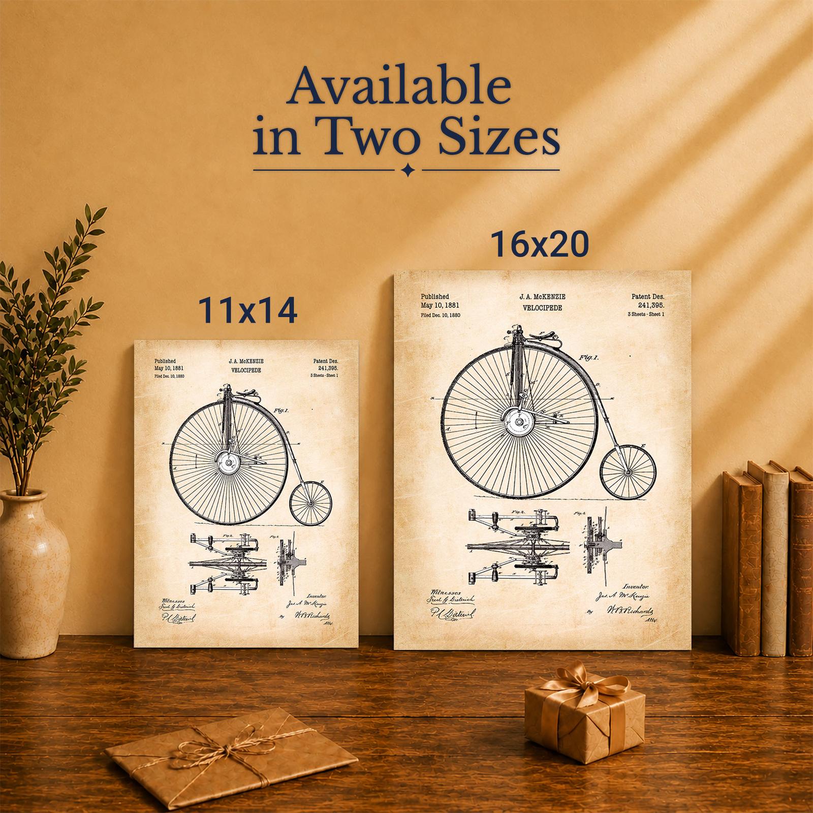 Made in USA family-owned velocipede canvas wall decor