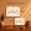 Made in USA family-owned tandem tricycle canvas wall decor