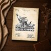 C2393C-4-11x14-1 1886 dental chair patent canvas print - vintage dentist office wall art