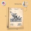 C2393C-8-11X14 Dental chair patent canvas - gallery wrapped canvas edge detail