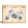 Dirt bike patent canvas print - 2010 patent by Crossroads Home Decor