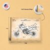 Dirt bike patent canvas - gallery wrapped canvas edge detail