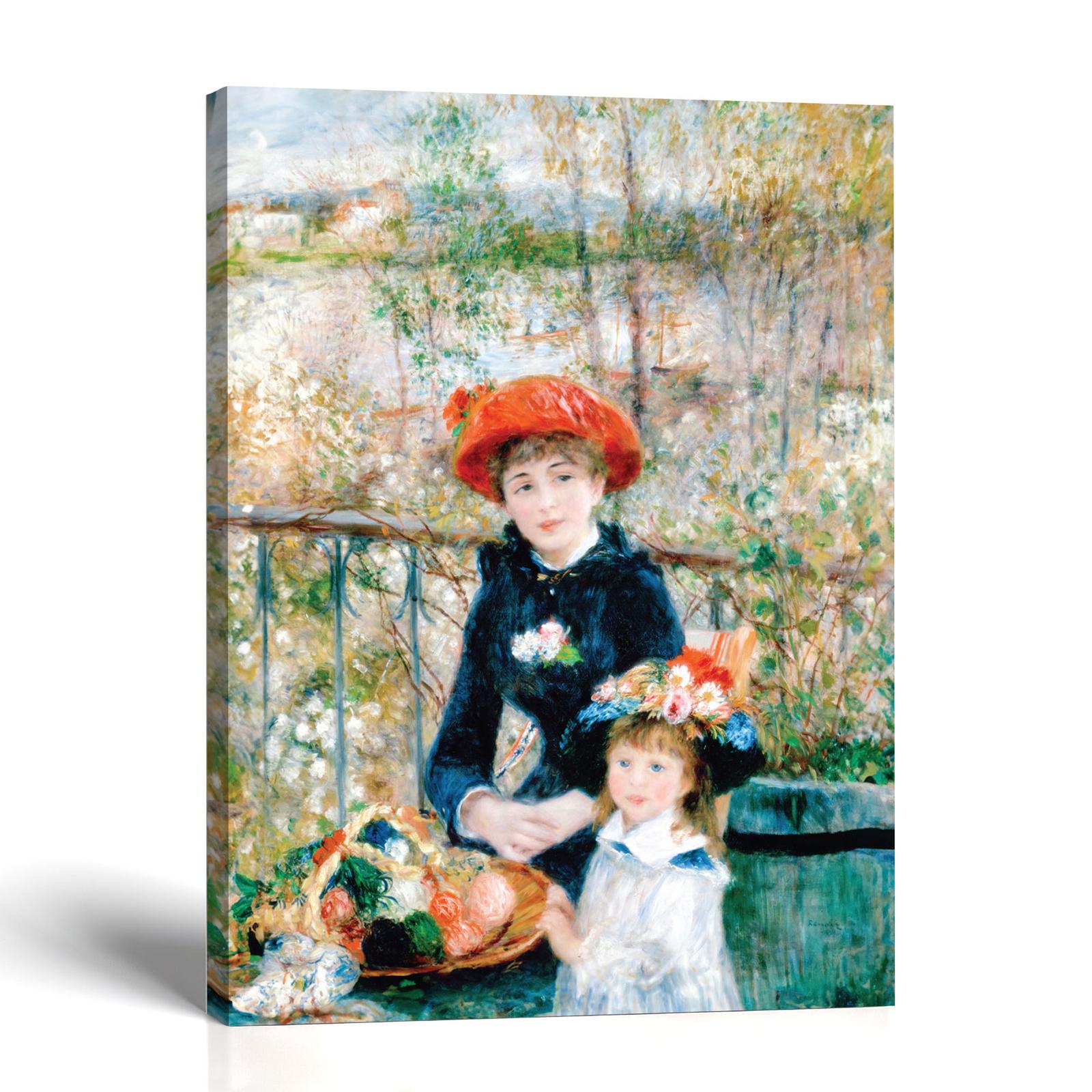 Two Sisters on the Terrace canvas print by Renoir - Crossroads Home Decor