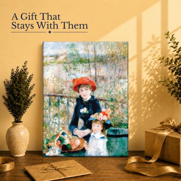 Two Sisters on the Terrace canvas print - Impressionist art gift for a Renoir lover