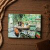 La Grenouillere canvas print - Renoir's Seine bathing scene detail