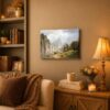 Merced River, Yosemite Valley canvas wall art displayed in an office or den