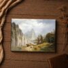 Merced River, Yosemite Valley canvas print - Bierstadt's Sierra Nevada landscape detail