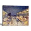 The Boulevard Montmartre at Night canvas print by Pissarro - Crossroads Home Decor
