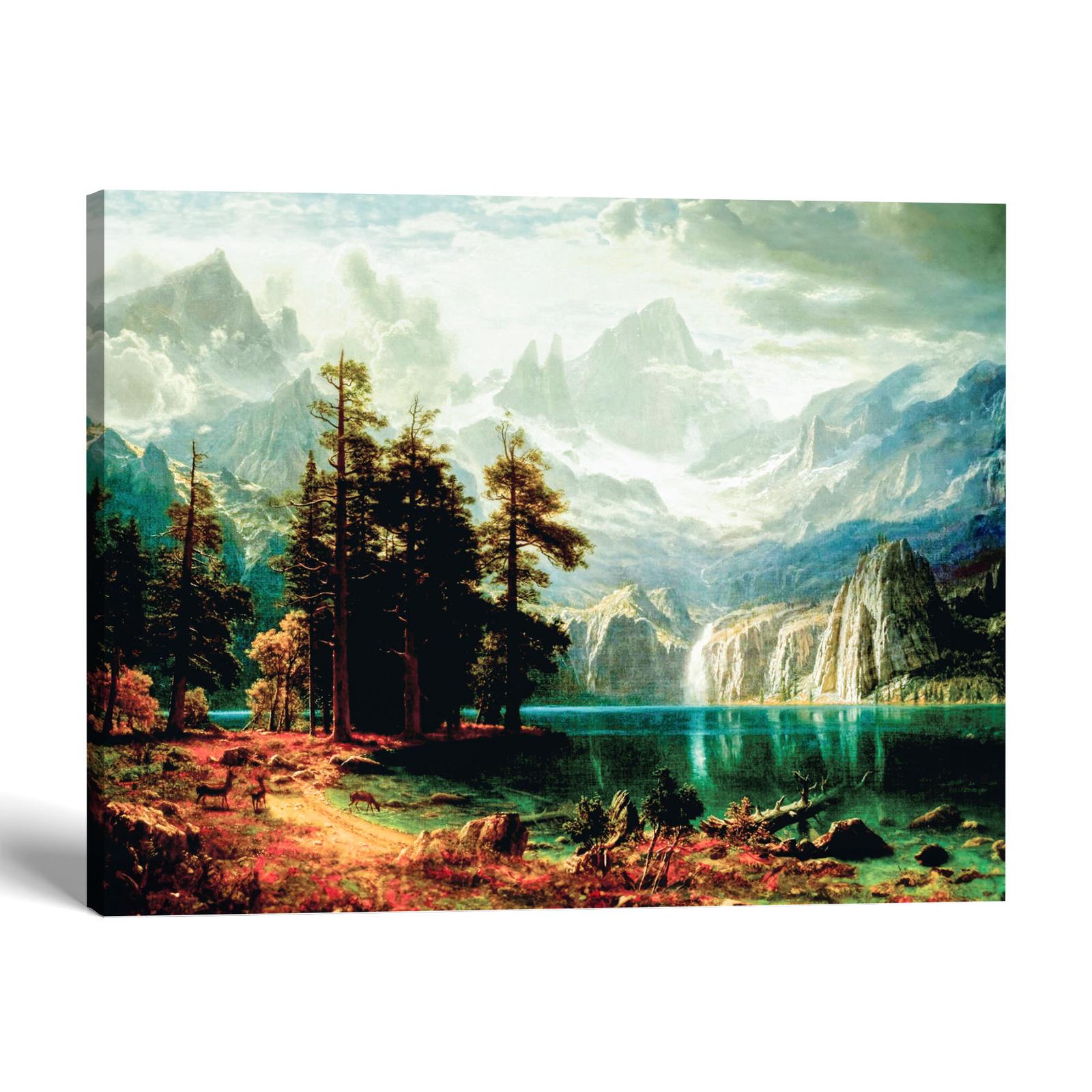 C2410C-1-11x14-1 Sierra Nevada in California canvas print - Albert Bierstadt landscape by Crossroads Home Decor