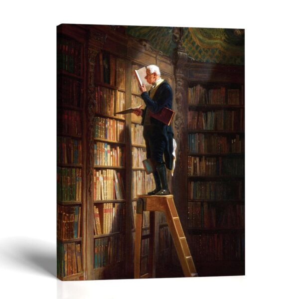 The Bookworm canvas print - Der Bucherwurm by Carl Spitzweg - Crossroads Home Decor