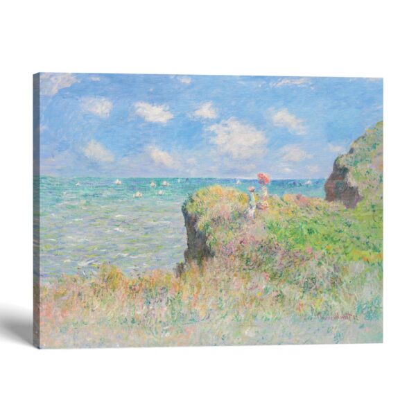 The Cliff Walk at Pourville canvas print - Claude Monet coastal wall art by Crossroads Home Decor