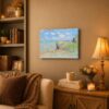 C2413C-3-11x14-1 The Cliff Walk at Pourville canvas wall art displayed in a coastal living room
