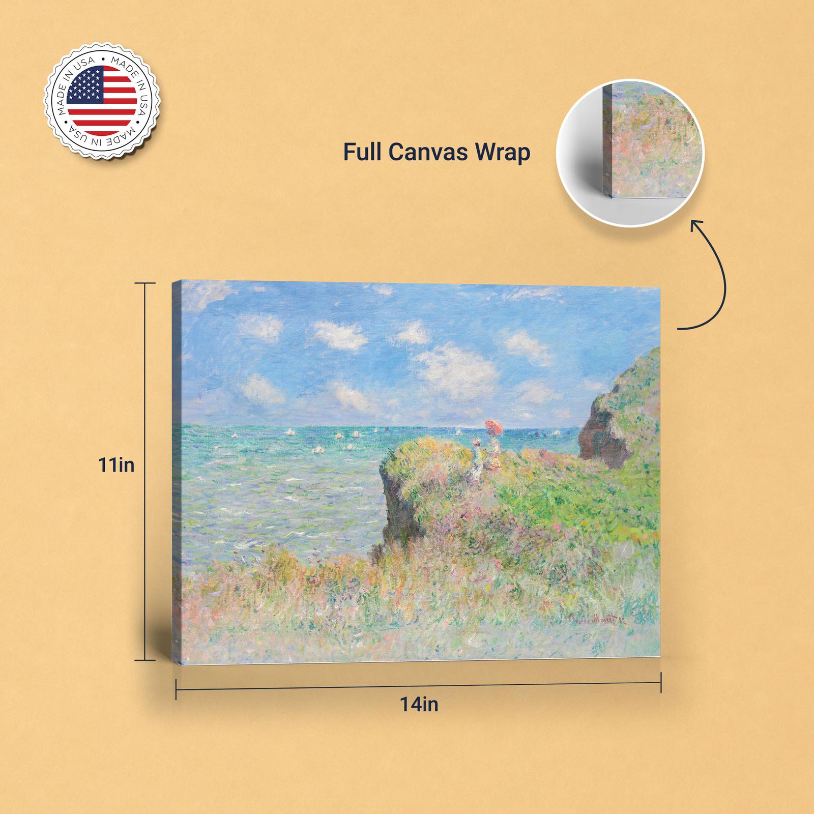 C2413C-8-11x14-1 Cliff Walk at Pourville canvas - gallery wrapped and floating frame styles