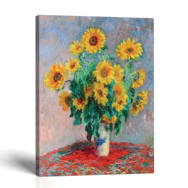Bouquet of Sunflowers canvas print by Claude Monet - Crossroads Home Decor
