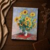 Bouquet of Sunflowers canvas print - close-up of Monet's 1881 brushwork