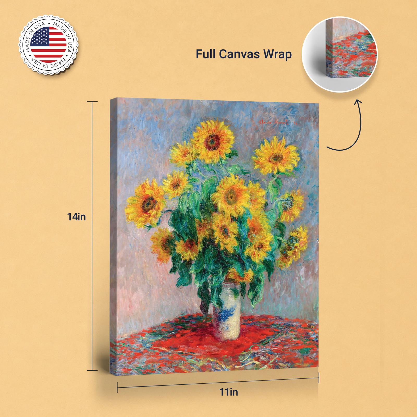 Bouquet of Sunflowers canvas print - gallery-wrapped and floating frame styles