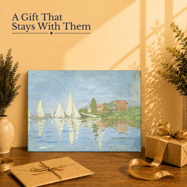 Regatta at Argenteuil canvas print - gift for Impressionist art lovers and Monet collectors