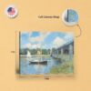 Gallery-wrapped and floating frame canvas styles for this Monet river scene