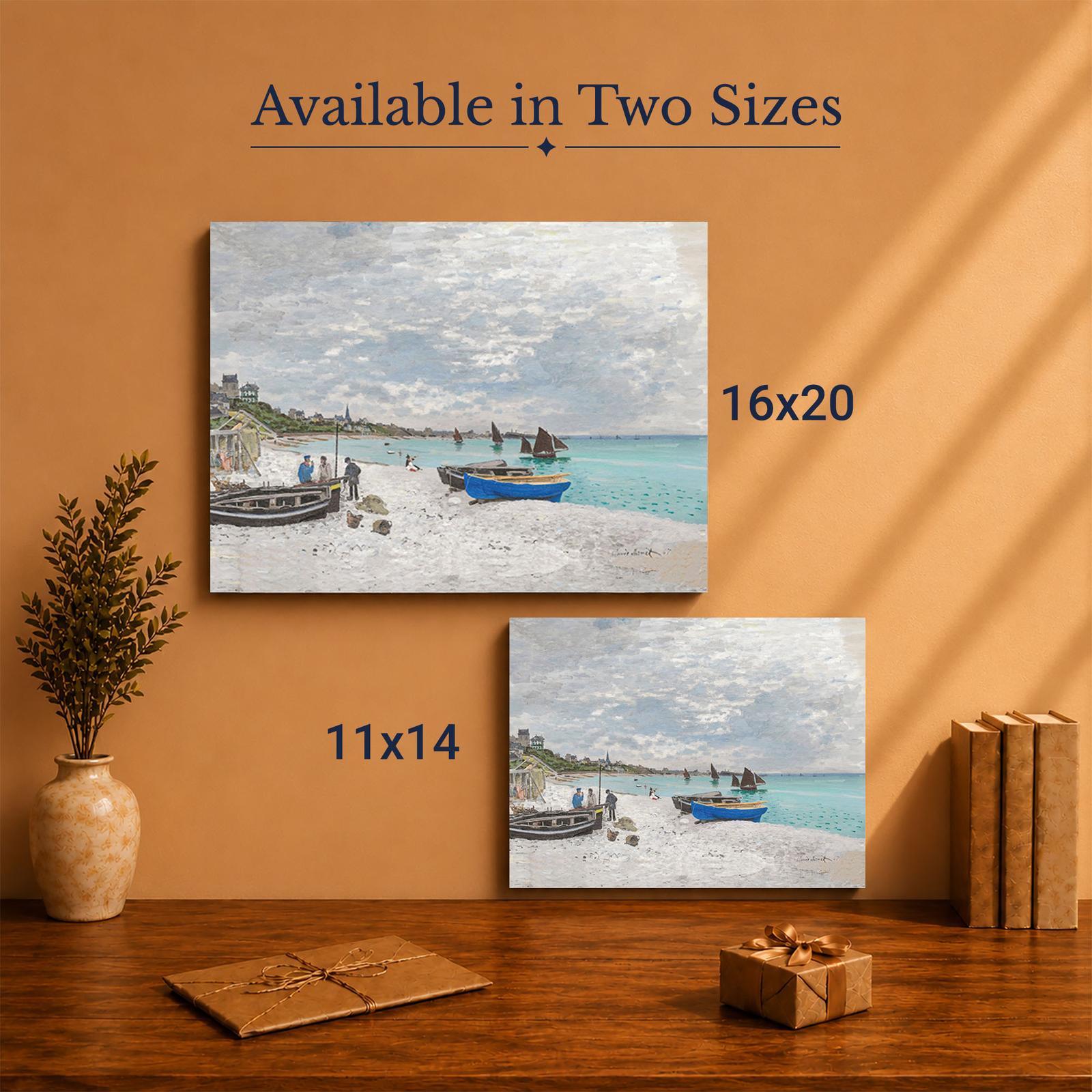 The Beach at Sainte-Adresse canvas print - Made in USA family-owned wall art