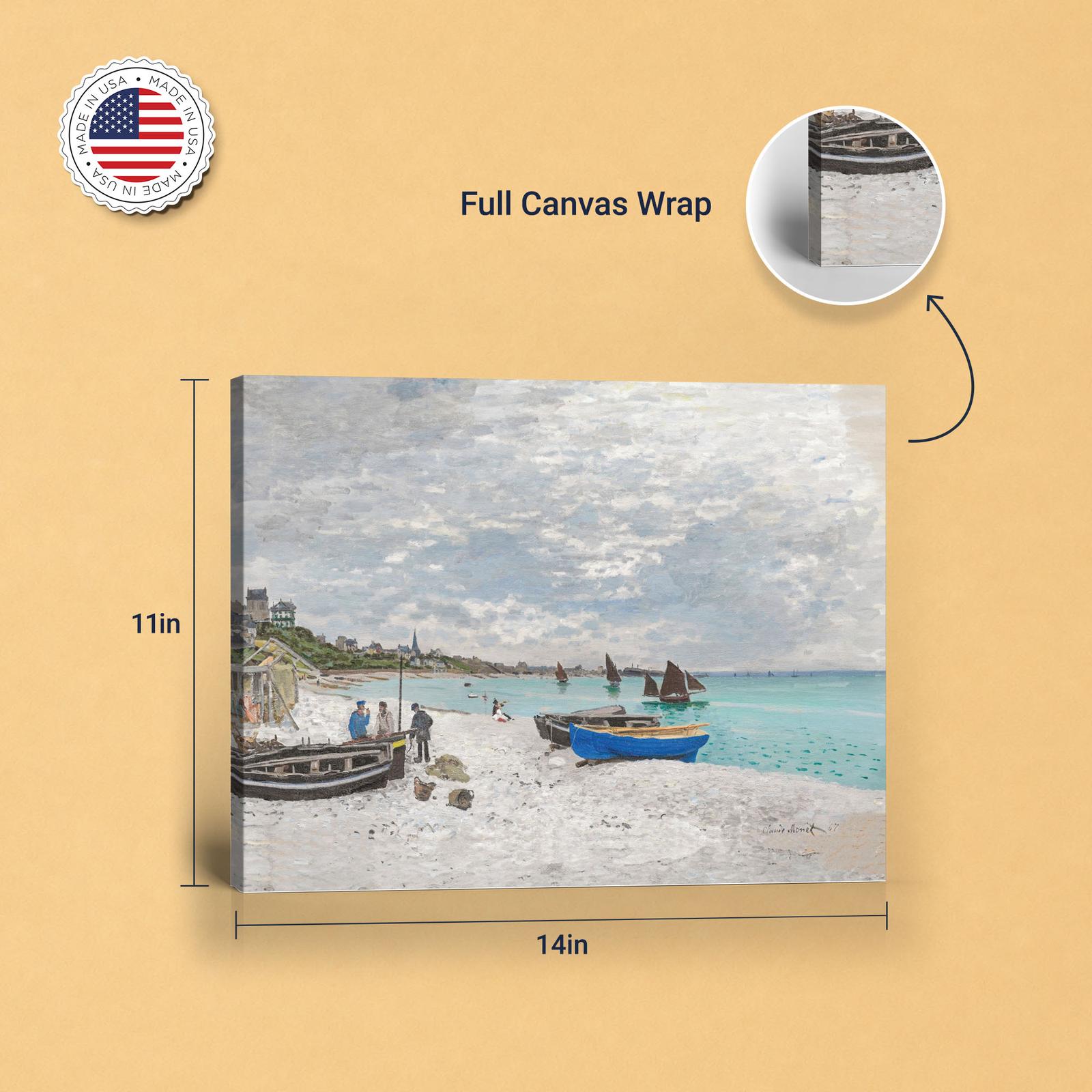 The Beach at Sainte-Adresse canvas print - gallery-wrapped and floating frame styles