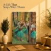 Dancers, Pink and Green gift - canvas print for a ballet dancer or Degas art lover