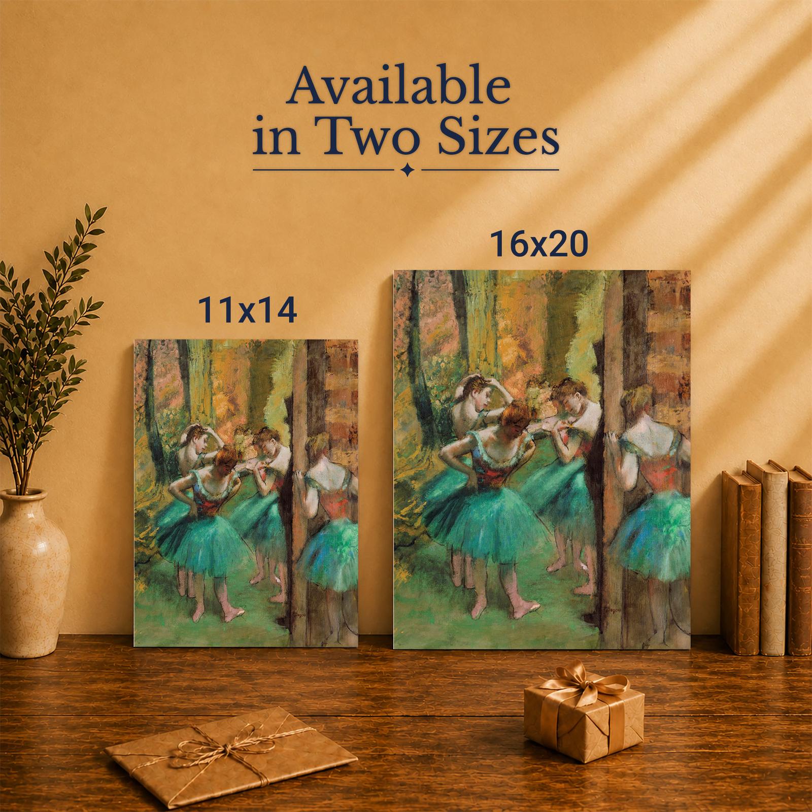 Dancers, Pink and Green canvas print - Made in USA family-owned wall art