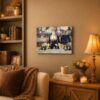 A Bar at the Folies-Bergere canvas wall art displayed in a dining room