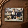 A Bar at the Folies-Bergere canvas print close-up - Édouard Manet barmaid detail