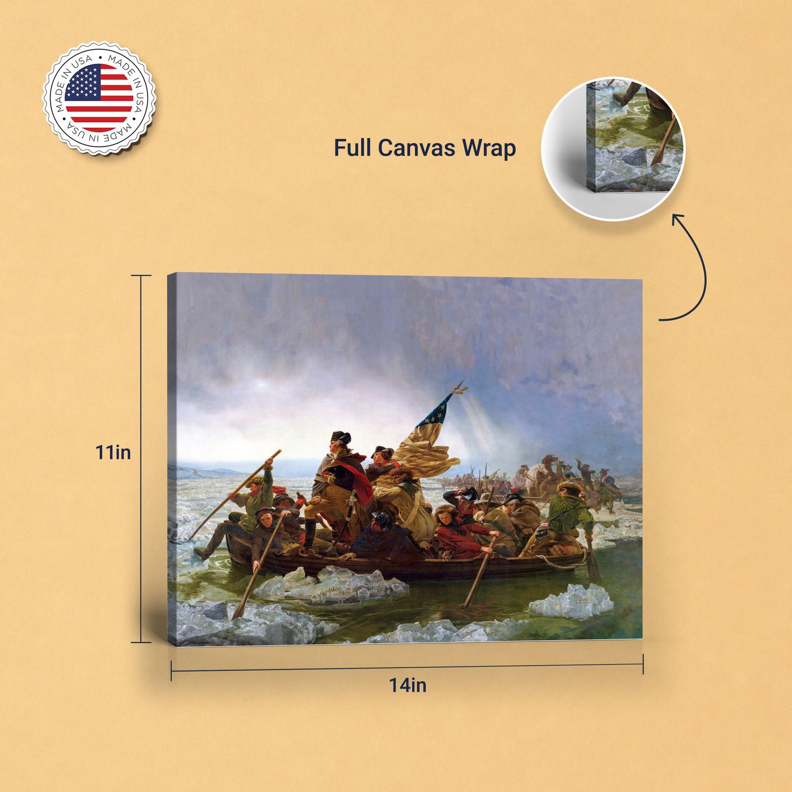 Leutze Revolutionary War canvas print - gallery wrapped and floating frame styles