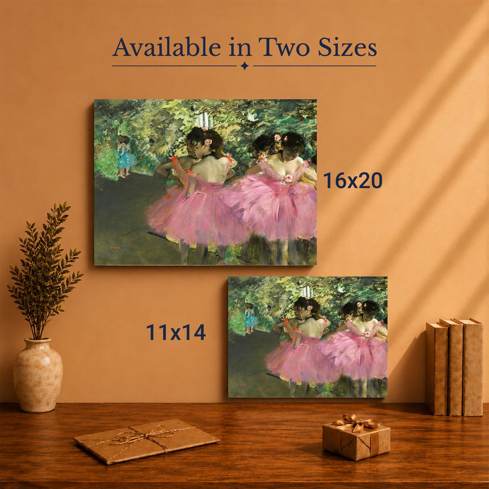 Pink and gold ballet canvas print - Made in USA family-owned wall art