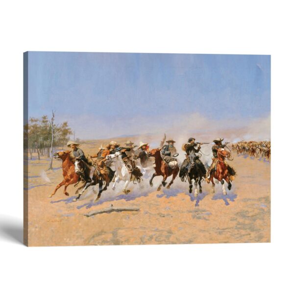 A Dash for the Timber canvas print - Frederic Remington by Crossroads Home Decor