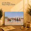 A Dash for the Timber gift - canvas print for a western art or cowboy decor lover